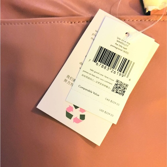 KATE SPADE "CHELSEA" LAPTOP SLEEVE WITH STRAP IN COLOR POMEGRANATE - Picture 4 of 5